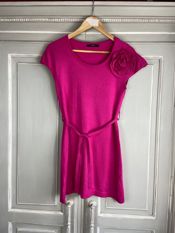 Vintage Gucci Pink Dress Shirt with waist belt