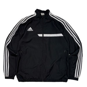 Adidas Striped Trefoil Track Top Jacket Black White Size S
