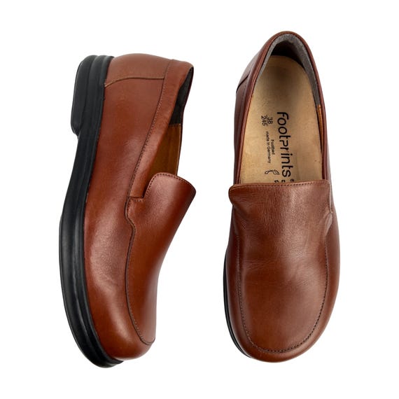 Birkenstock Footprints Brown Leather Loafers Portugal Made Women
