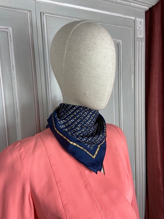 Vintage Chanel Monogram Silk Scarf Square