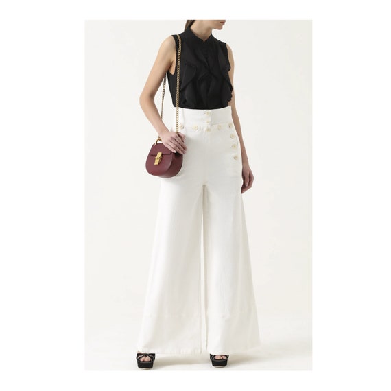 CHLOE High Waisted Wide leg Denim Jeans Pants Anth
