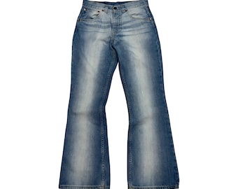 Size 30x30 Vintage 90s Levi's 517 Faded Blue Bootcut Whisker Jeans