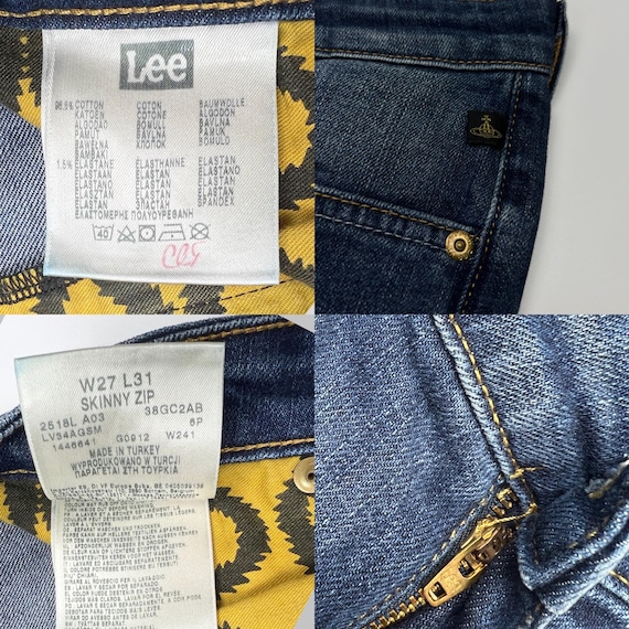 Vivienne Westwood Anglomania X Lee Skinny Zip Denim Pants