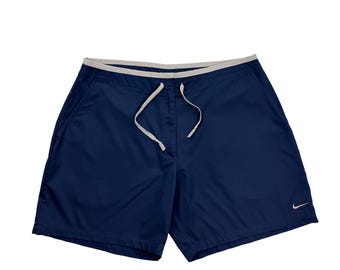 Vintage 00s Nike Tennis Style Nylon Shorts Small Swoosh Ladies L