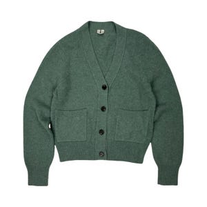 Arket Mohair Style Green Alpaca\ Wool Button Cardigan Size XS