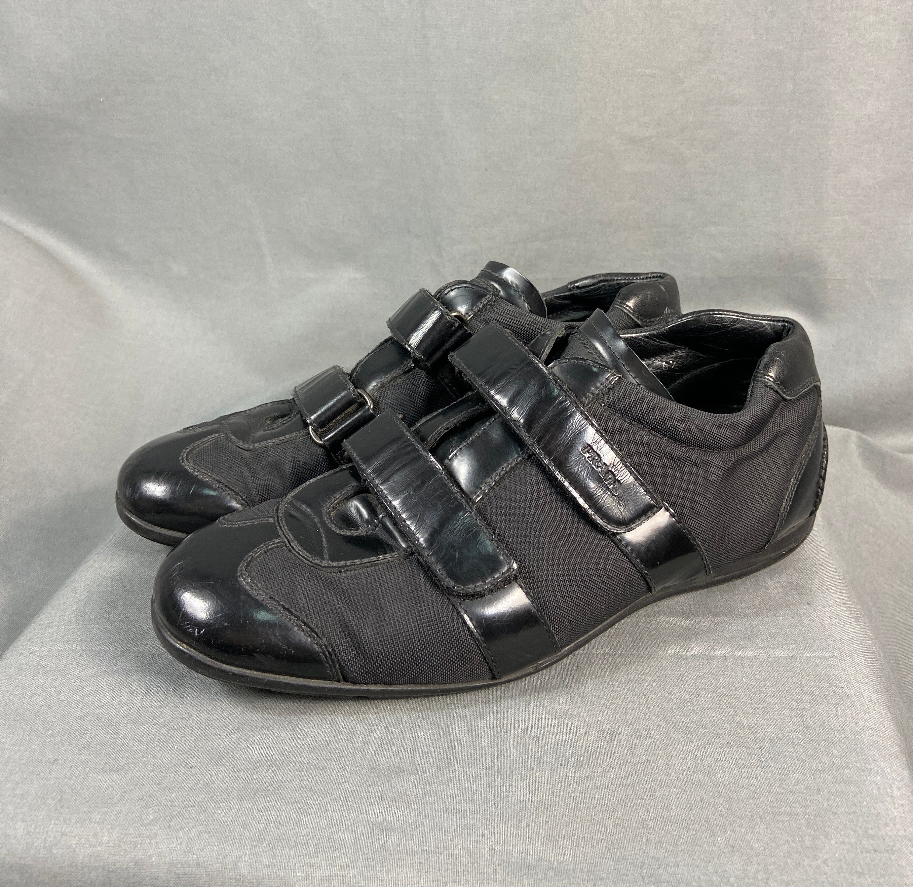 Vintage Prada black patent leather sneakers shoes | Etsy