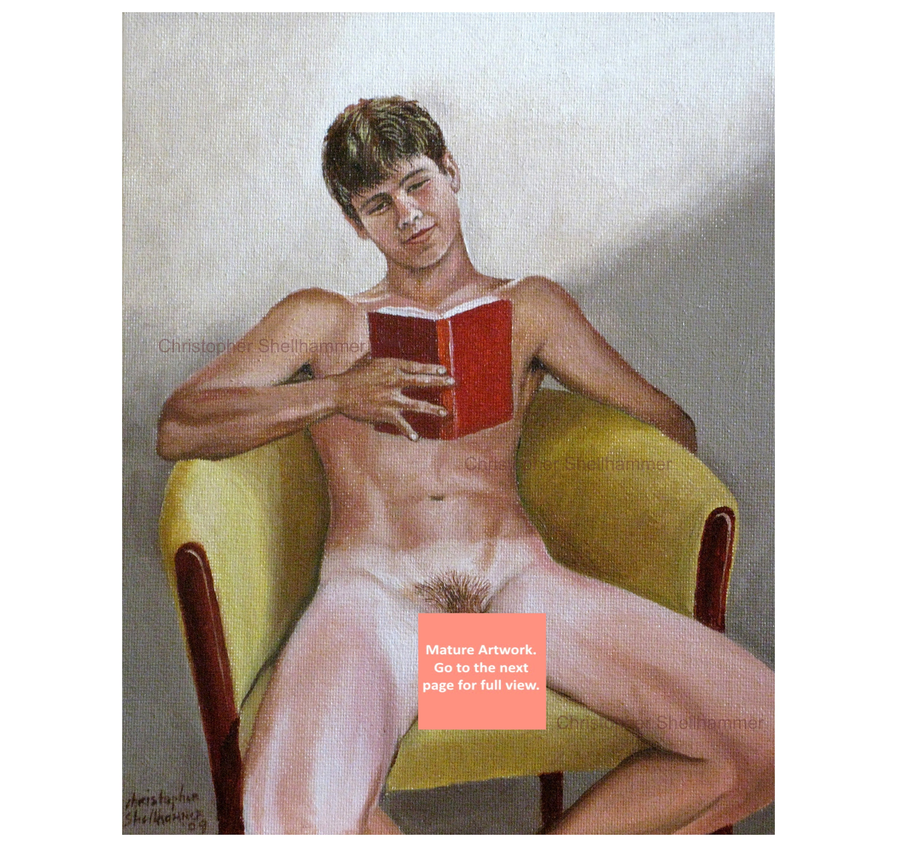 Naked Male Art Print of Favorite Book in 5 Sizes. Pay One - Etsy
