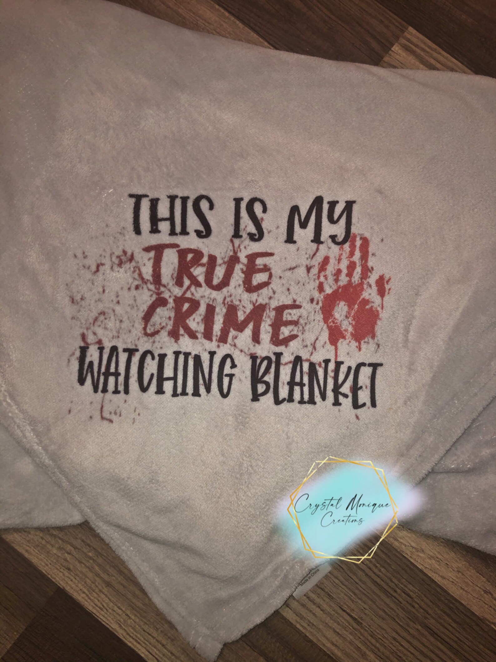 True Crime Watching Blanket Etsy