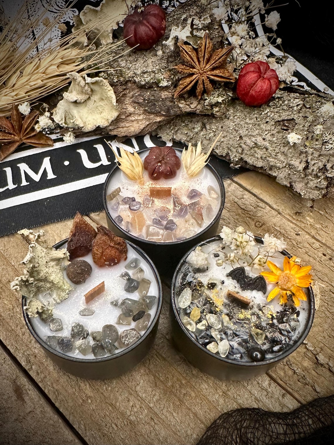 Autumn Ritual Tealight Candle Set of Fall Scented Candle Seasonal Spell ...