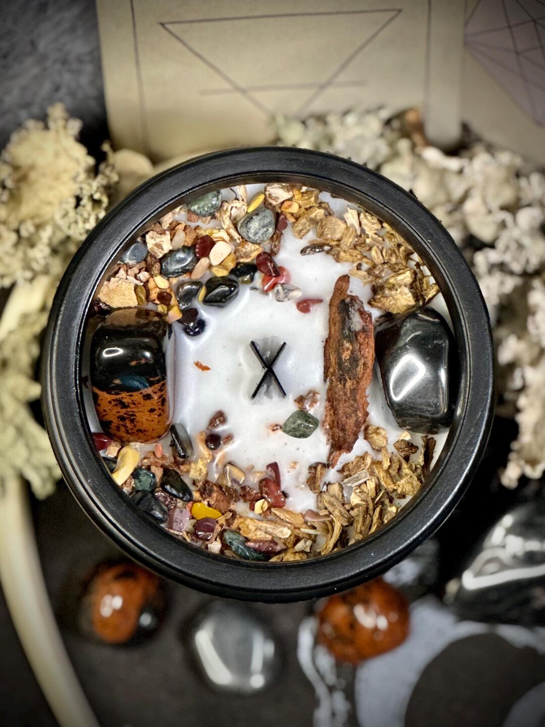 Grounding Altar Candle Redwood Scented Candle Earth Energy Ritual ...