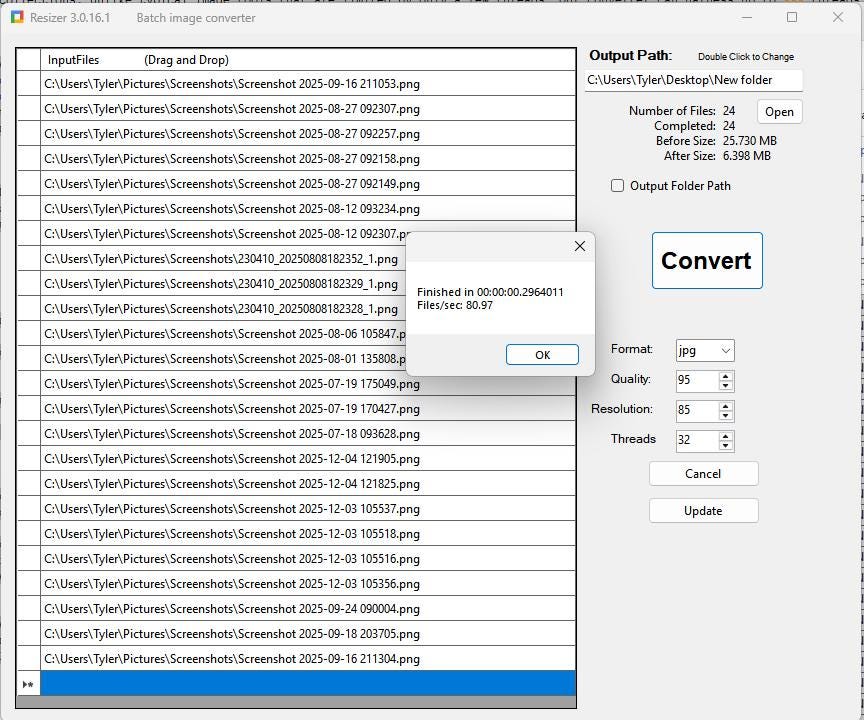 Resizer3 (multithreaded Image Converter for Converting Image File ...