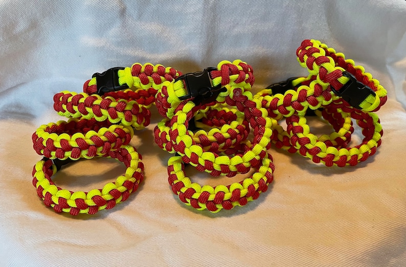 Softball/baseball Stitch Paracord Bracelet Etsy