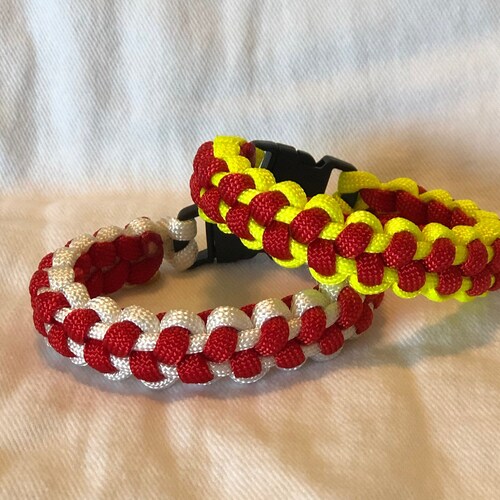 Softball/baseball Stitch Paracord Bracelet Etsy