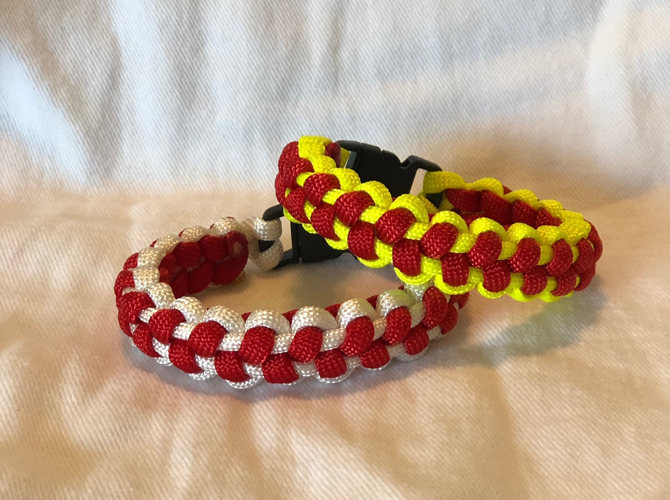 Baseball Velcro Sports Bracelet Wristlet Adjustable Wrist Cuff for Guys,  Boys, Women, Teens, and Kids Armband White With Red Baseball Stitching