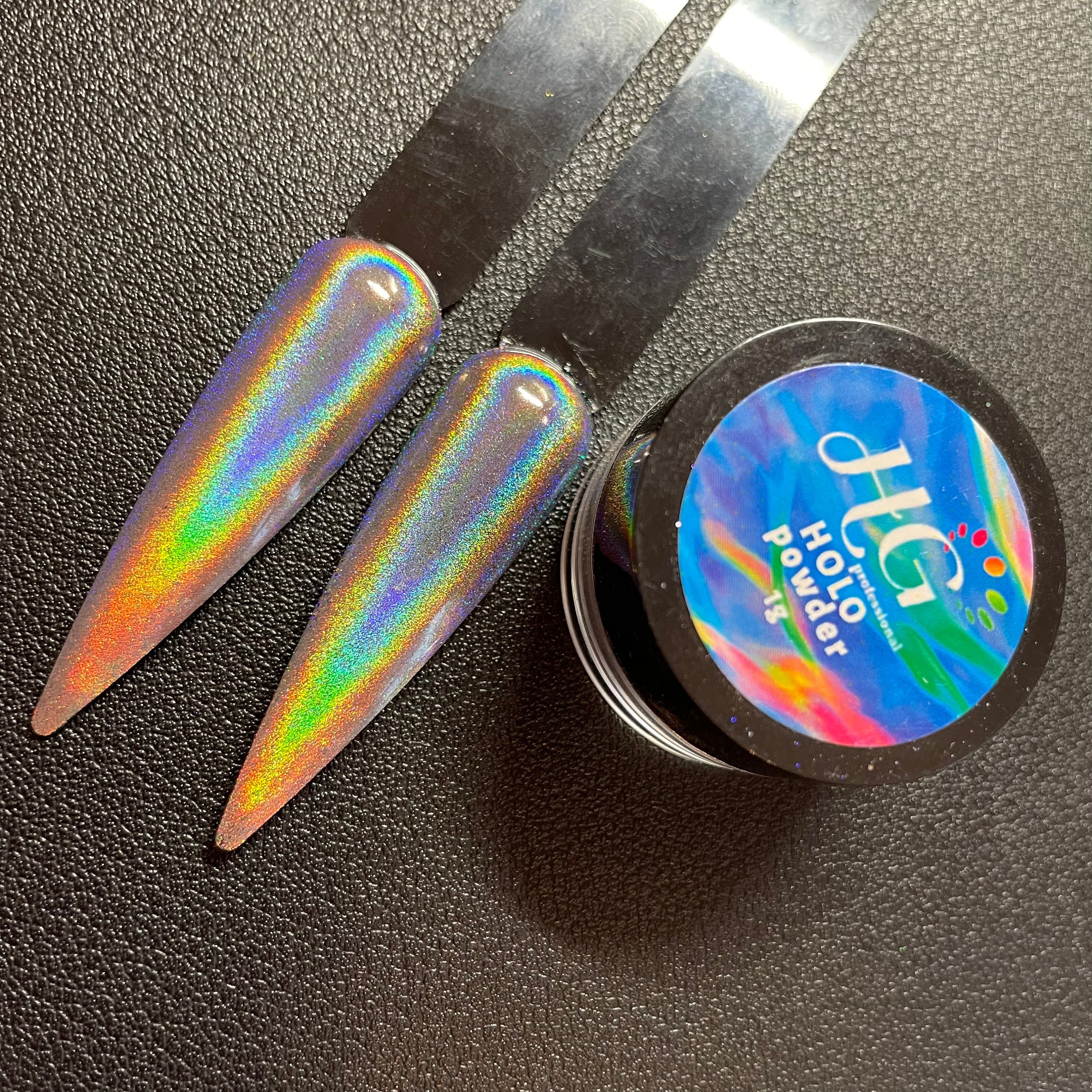 Unicorn Nail Mirror Holographic Chrome Powder Metallic Rainbow
