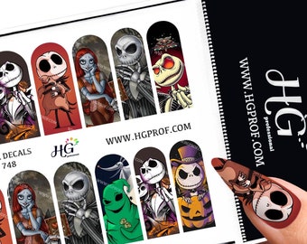 748 Water Decals, Halloween, Jack Skellington, The Nightmare Before Christmas.