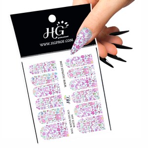 WHITE_694 / water decals / nail decals / nail slider / nail decal / nail sticker / nail stickers / winter nails / nails decals / nails decal