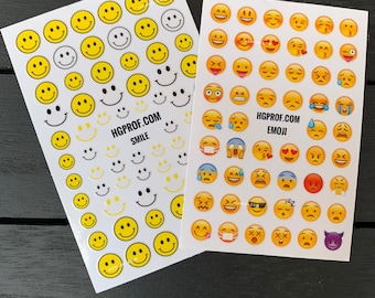 3D Nail Stickers Smile_Emoji_Amazing / nailsticker / nail art stickers / smile nails/ nail adhesive stickers