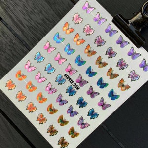 3D Nail Stickers HOLO / nailsticker / nail art stickers / butterfly nails/ nail  stickers / holo stickers / holographic nails / holo nails