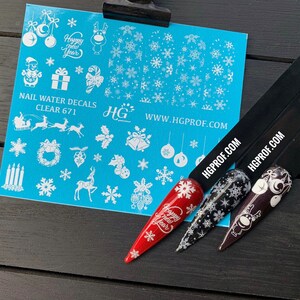 671 Water Decals, Winter, Christmas, Snowflakes.