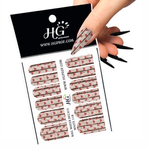 WHITE_118 / water decals / nail decals / nail slider / nail decal / nail sticker / nail stickers / winter nails / nails decals / nails decal