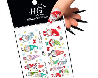 756 Water Decals, Christmas, Gnomes.