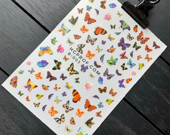 Pegatinas de uñas 3D / pegatinas de uñas / pegatinas para decoración de uñas / uñas de mariposa / pegatinas de uñas / pegatinas de mariposa /