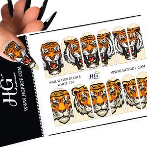 757 Water Decals, Animal Print, Tiger.