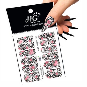 690 Water Decals, Animal Print, Leo Print, Leopard Print, Flowers, Rose.