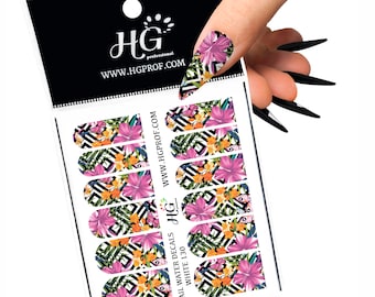 130 Water Decals, Flowers.