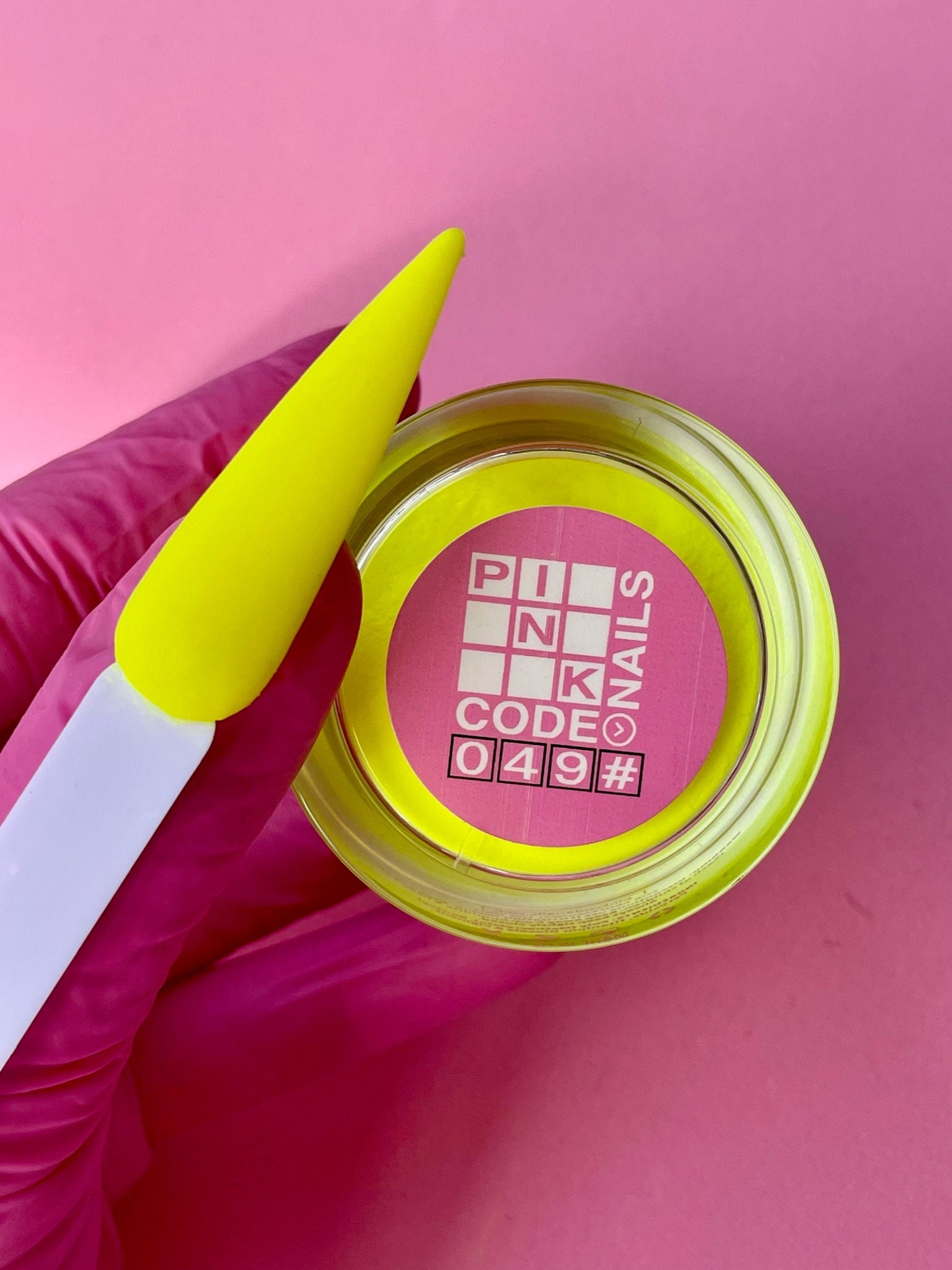 アクリル パウダー グロー イン ダーク ピンクCodeNails、夏、ネオン