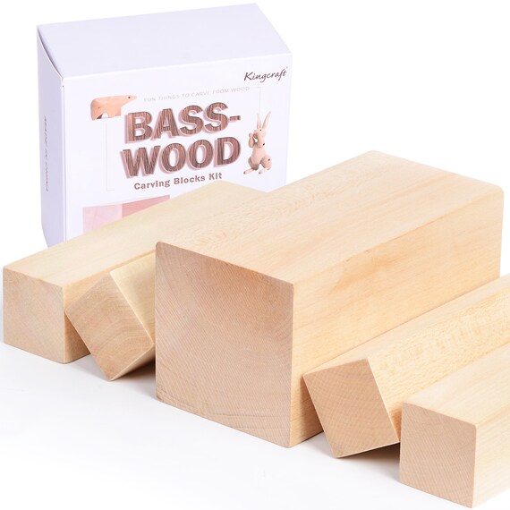 5 Pack Extra Large Basswood Carving Blocks Wooden Whittling Etsy