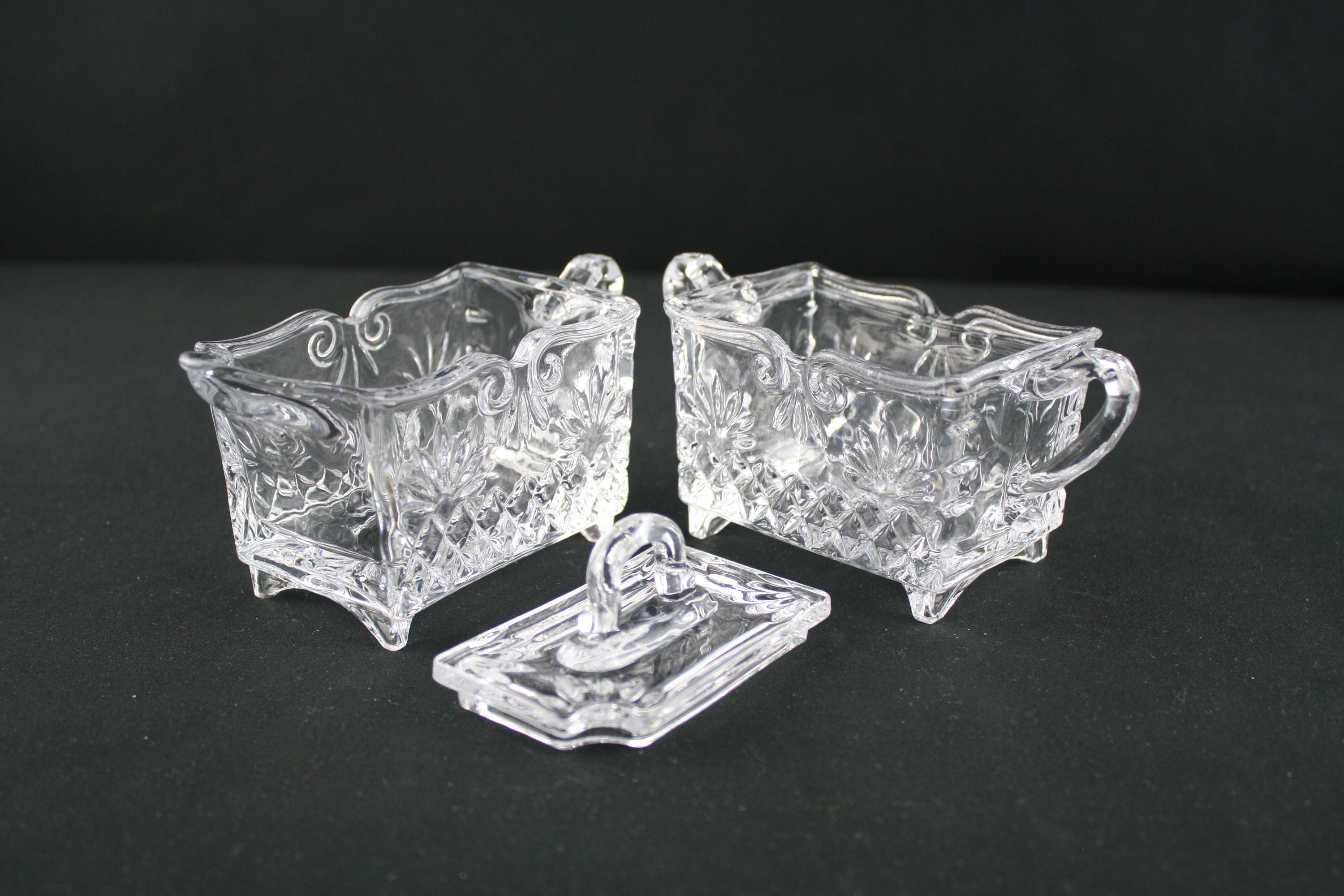 Shannon by Godinger Irish Crystal Sugar and Creamer Set Etsy