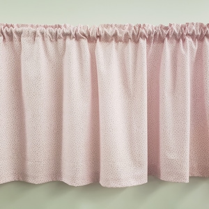 Pink with Brown Polka Dots Valances (set of 2) K4