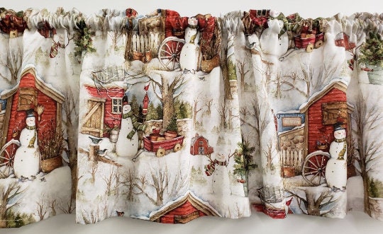Christmas valances discount