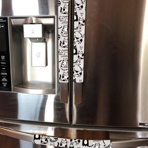 Cats on Gray Refrigerator Oven Dishwasher Handle Covers
