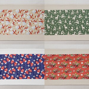 Christmas Mittens Reindeer Snowman & Vintage Truck on Terrycloth Bathmat (4 Patterns Available)