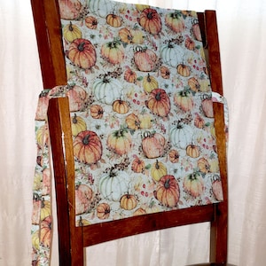 Fall Pumpkins & Leaves Chair Back Covers or Seat Covers