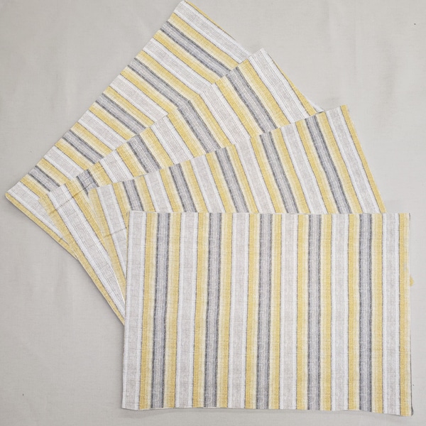 Yellow Gray Placemat Etsy
