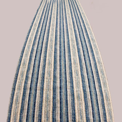 Stripes in Shades of Blue & Beige Table Runner. Handmade Etsy