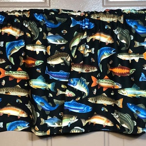 Fish on Black Valances