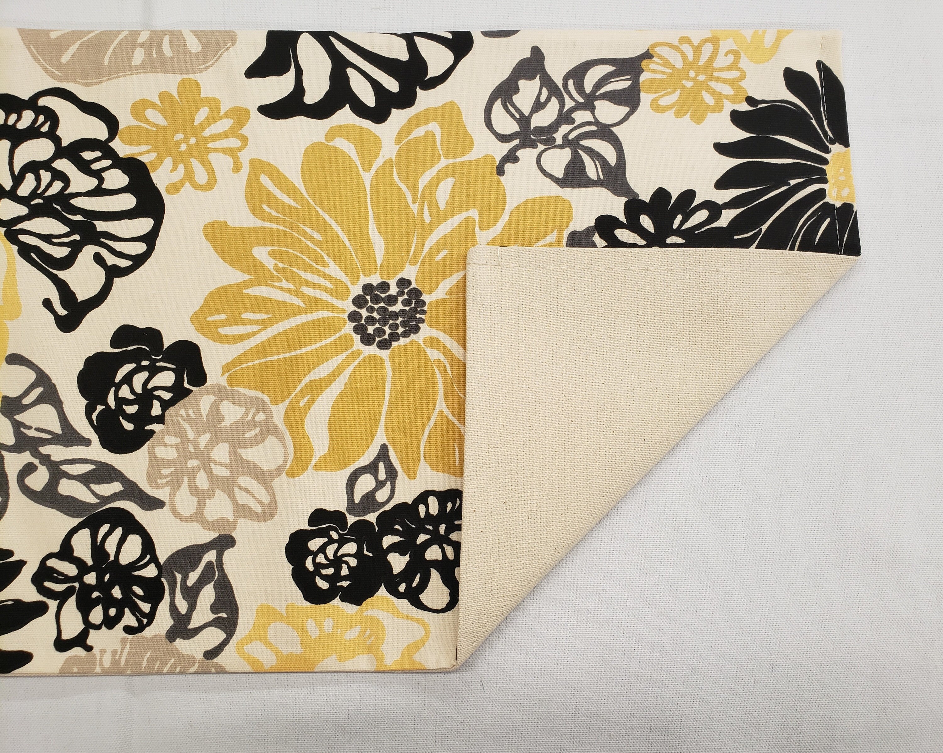 Yellow Black & Gray Placemats Etsy