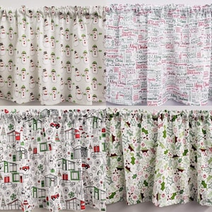 Christmas Holiday Valances (set of 2) K4