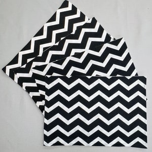 Black and White Chevron Placemats (4 Shapes Available)