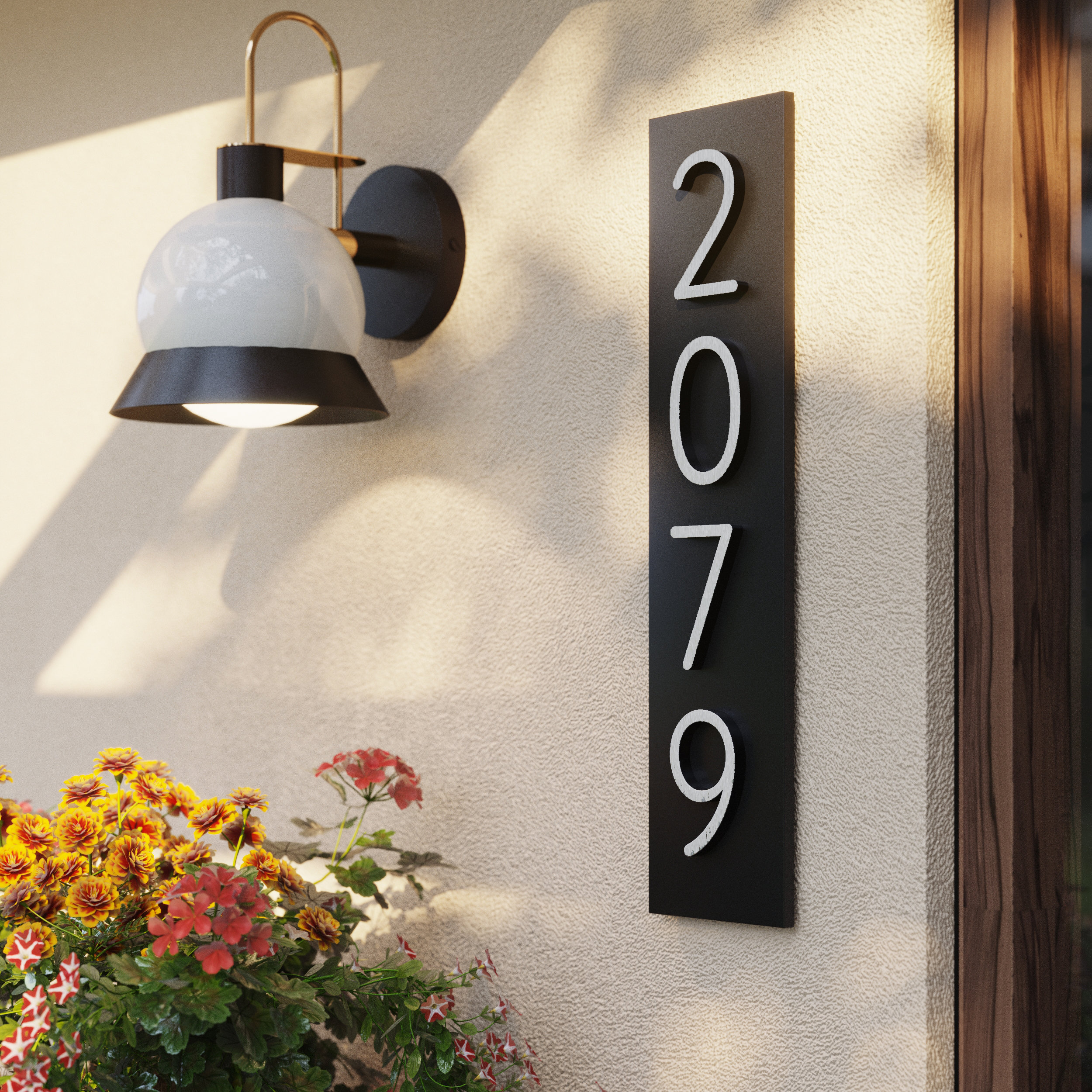 House numbers vertical and horizontal mode modern house Etsy