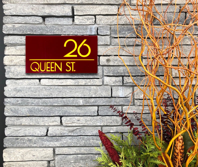 House Numbers Address Sign Modern House Number House Etsy Canada