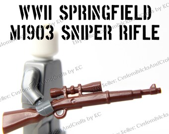American WWII Springfield SNIPER RIFLE  REAL LEATHER KEY RING  &  Sticker 