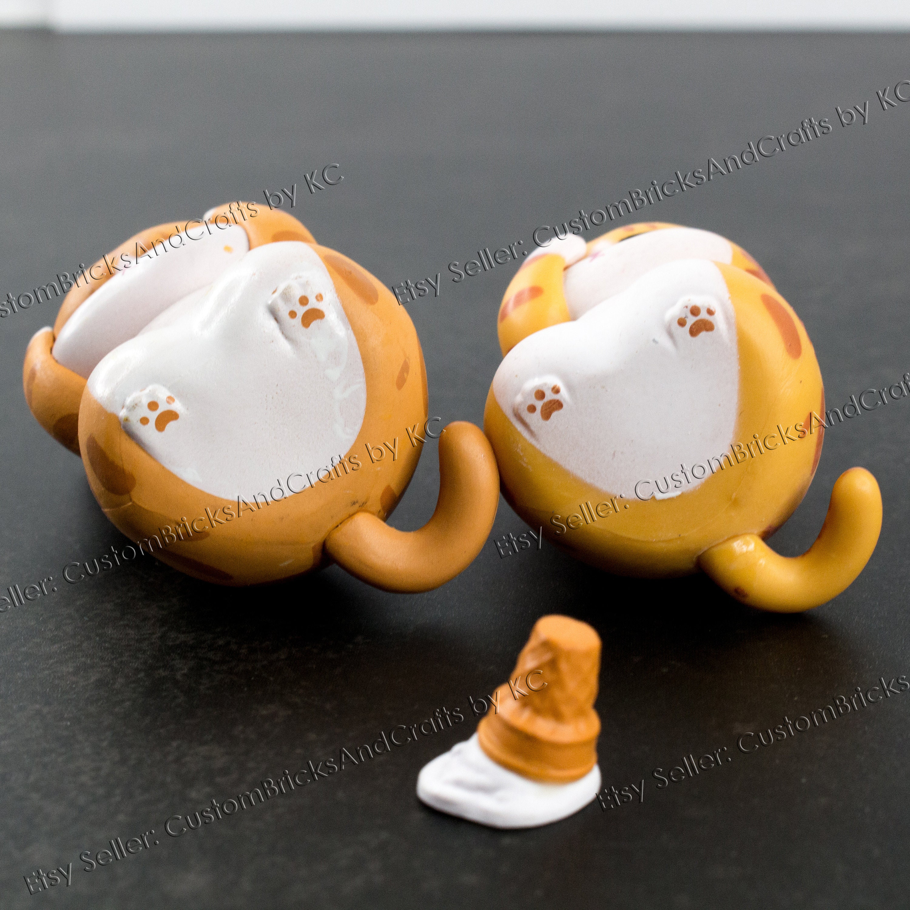 Cute Facepalm & Fail Angry Cat Kitten Figurine Cartoon Gifts Dropped Ice  Cream