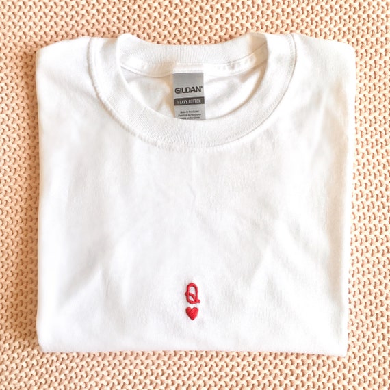 Queen of Hearts Embroidered T-shirt 