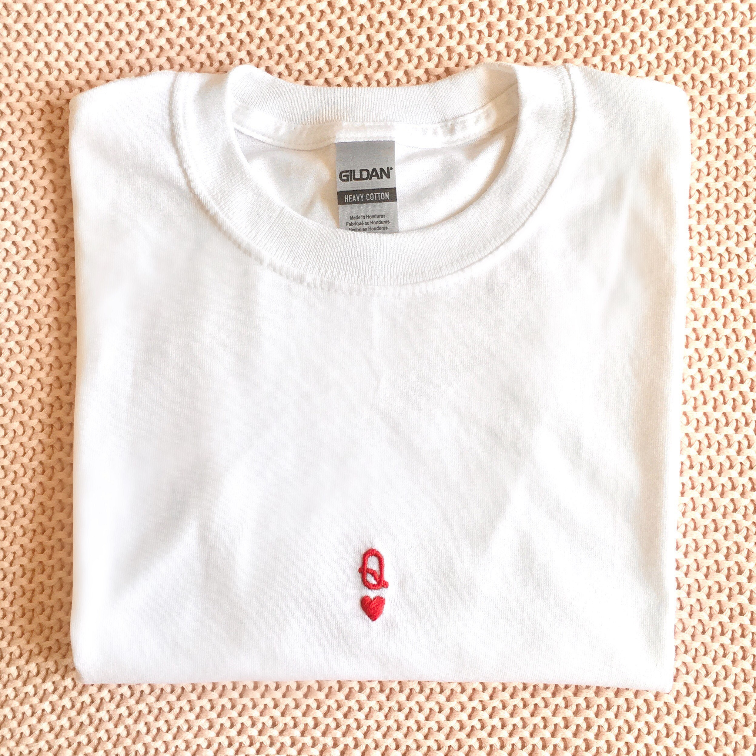 Queen of Hearts Embroidered T-shirt 